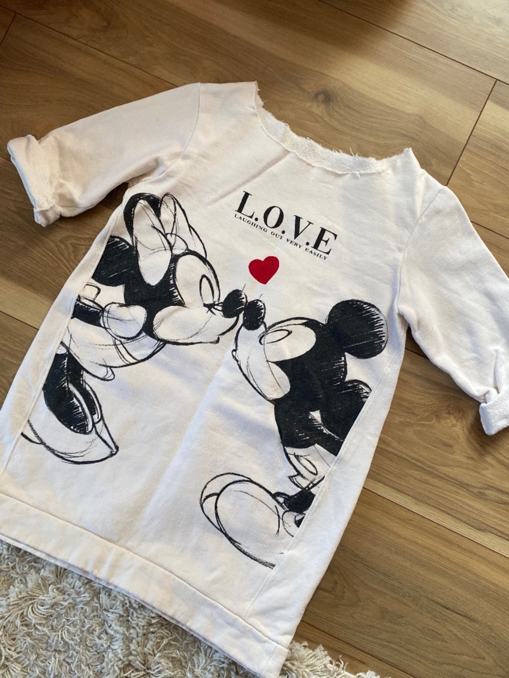 Disney Mickey and Minnie long short sleeve sweatshirt